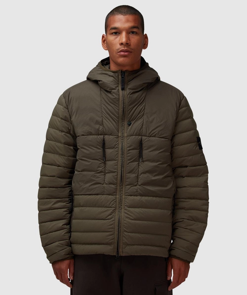 Stone Island Seamless Tunnel Down Jacket (Military Green - M) - Size M